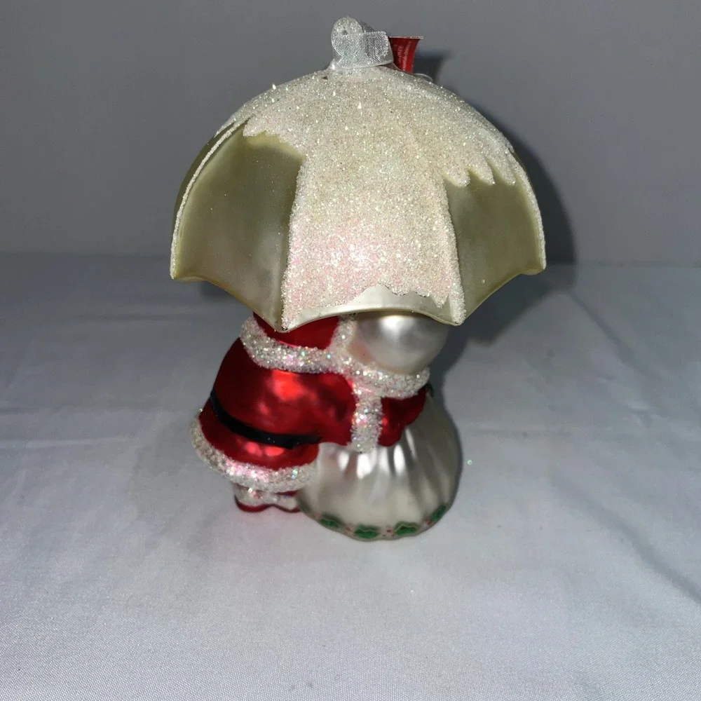Scottish Christmas Visions of Sugarplums Santa Mrs Claus Glass Ornament 2003‎